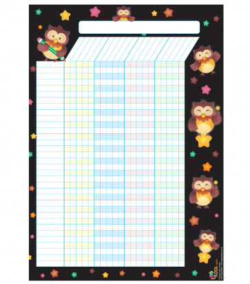 Class Reward Charts | Owl Classmates Wall Reward Chart